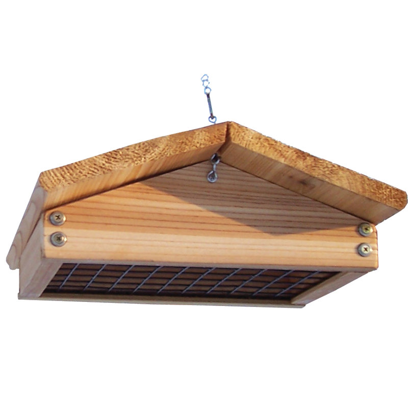 Stovall Wood Upside Down Suet Bird Feeder Wayfair